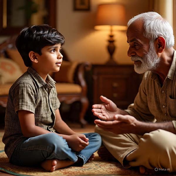 Grandpa and boy